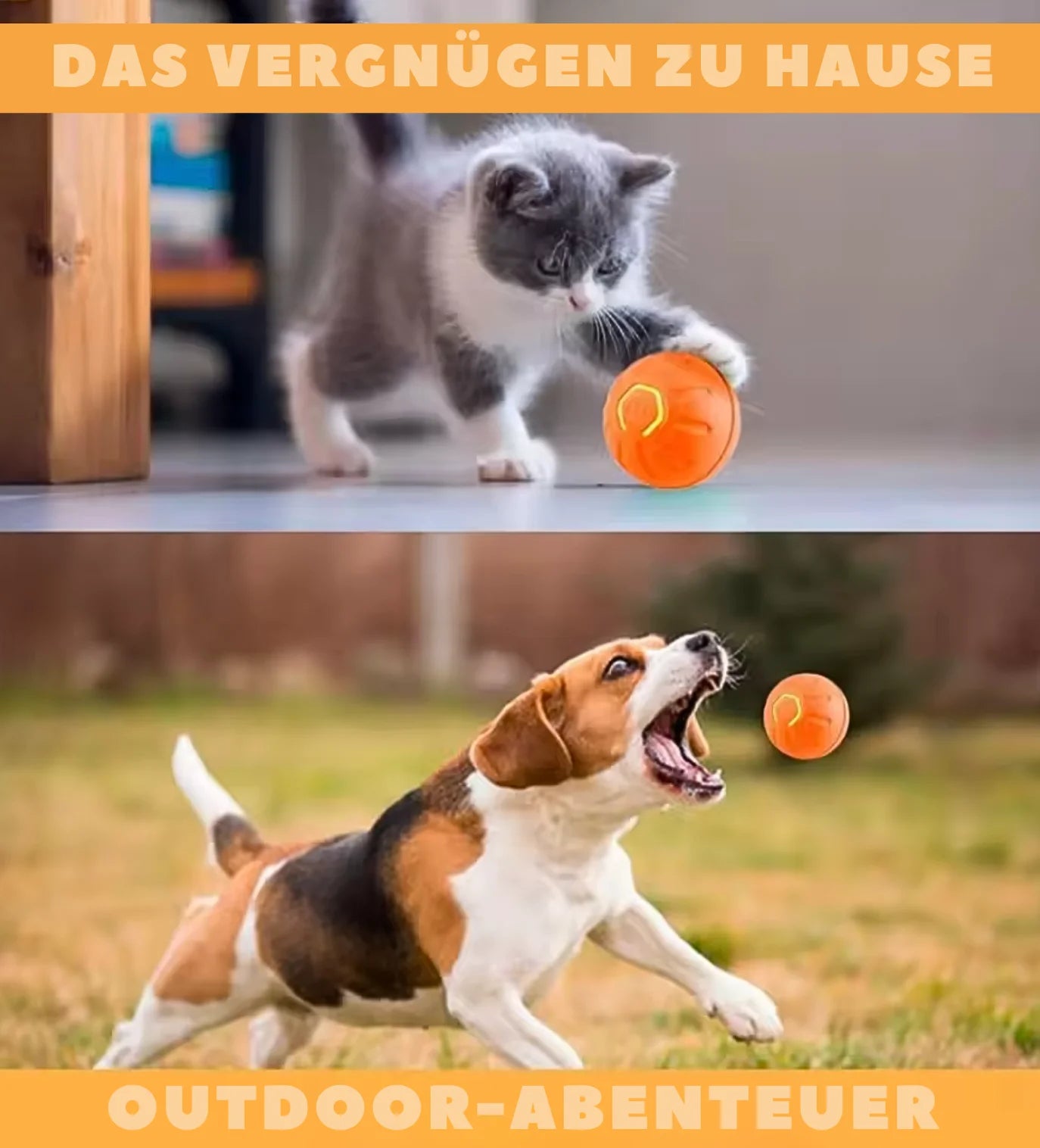 Interaktiver Kauball - Intelligenzspielzeug für Hunde und Katzen