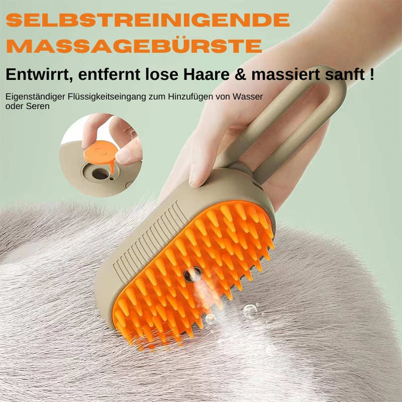 Selbstreinigende Massagebürste – Entwirrt, entfernt lose Haare & massiert sanft!