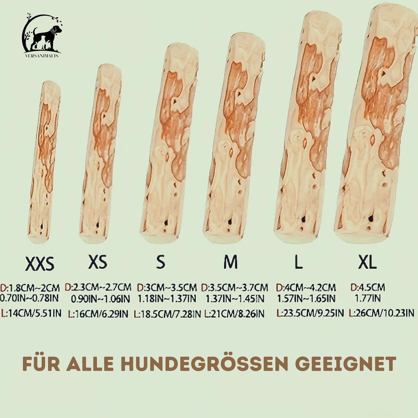 Holz-Kaustick für Hunde – Langlebiges, interaktives Kauspielzeug für alle Hunderassen!